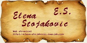 Elena Stojaković vizit kartica